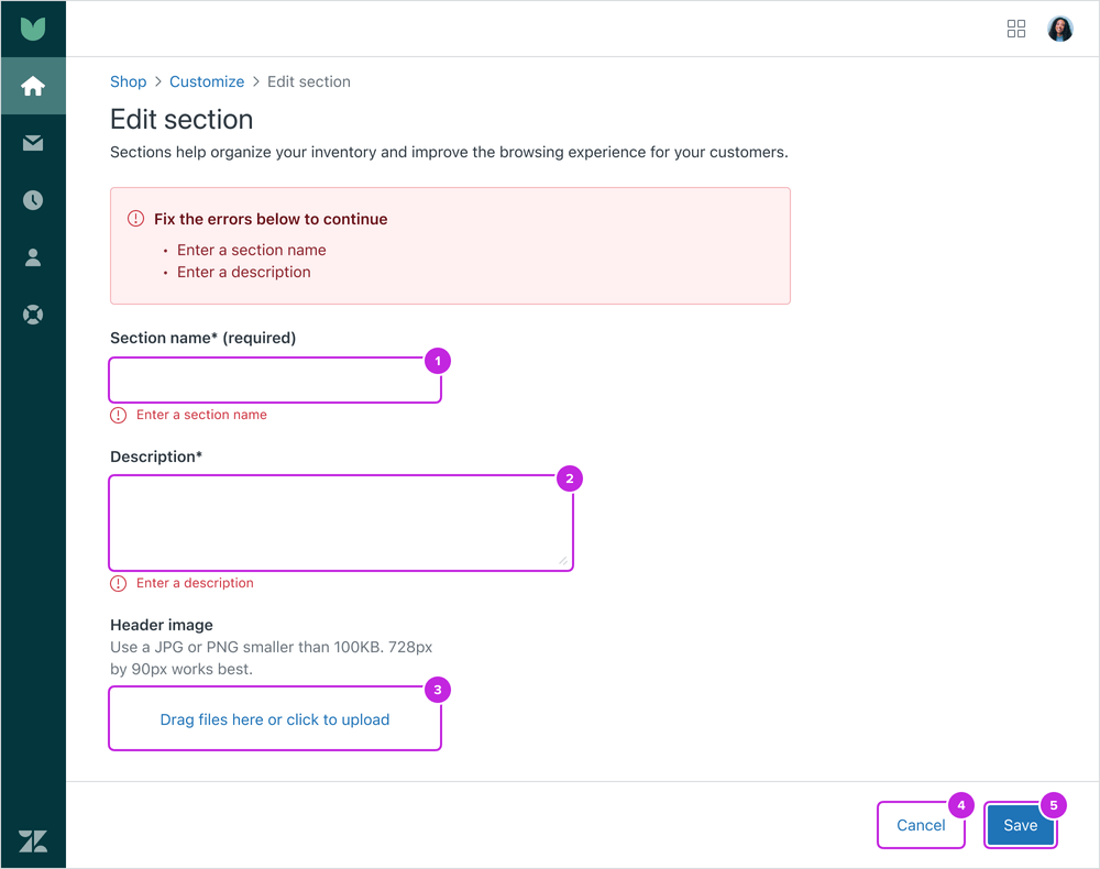 Save pattern validation alert focus